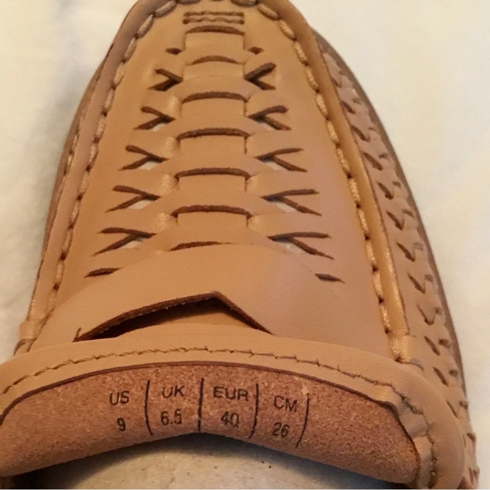 Sperry Womens Woven Tan Leather Penny Loafers - Picture 7 of 7